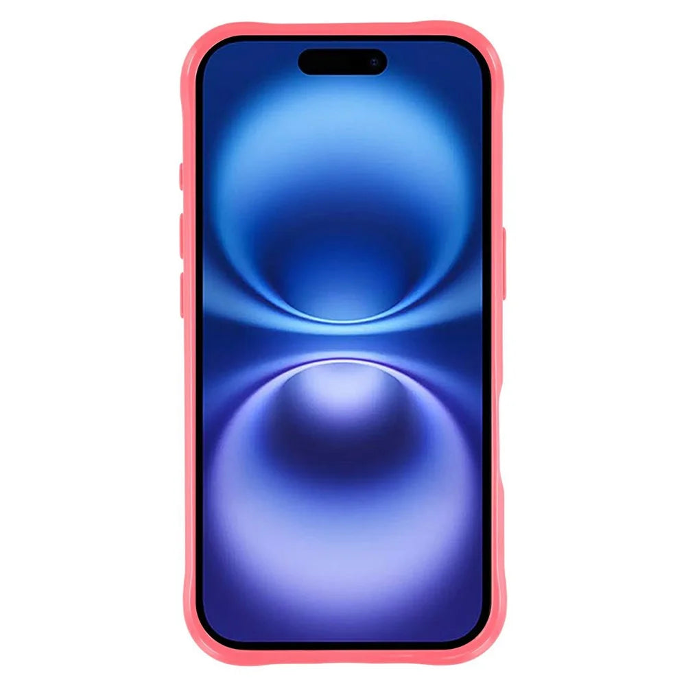 For iPhone 16 TPU + Acrylic Phone Case Anti Drop Back Cover with Built-In Glass Lens Protector - Red - 2