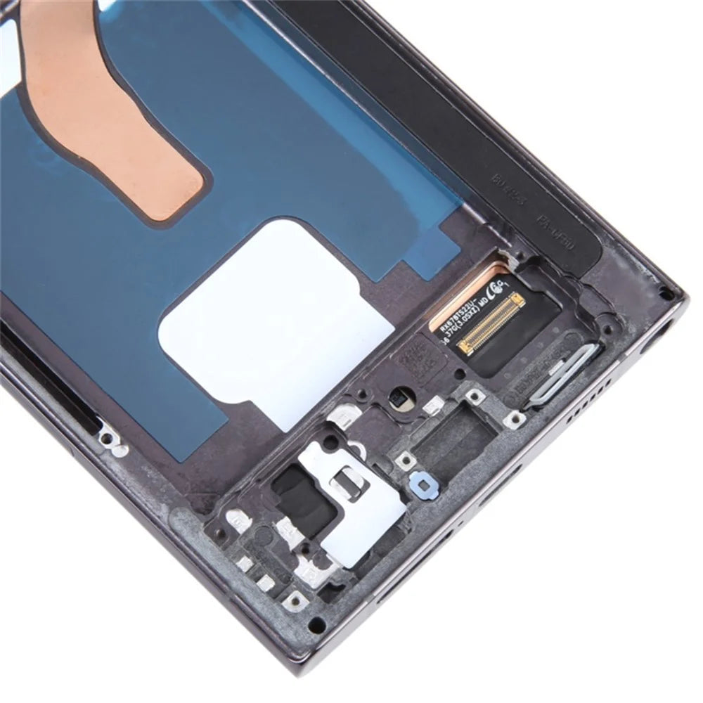 For Samsung Galaxy S22 Ultra 5G S908 Grade C LCD Screen and Digitizer Assembly + Frame Part (TFT) (Without Logo) - Black - 5