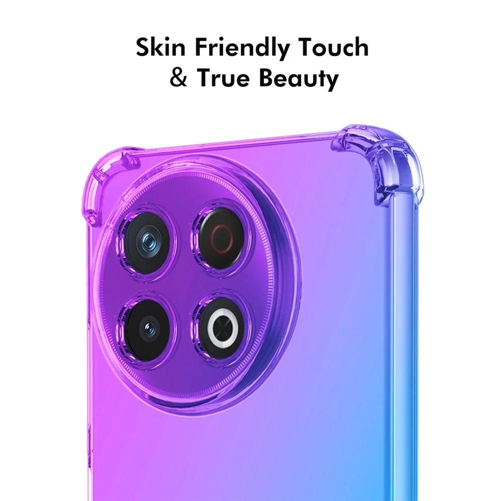 ENKAY For TECNO Spark 30 Pro 4G TPU Case  Thickened Four Corner Drop-proof Phone Back Cover - Purple / Blue - 5