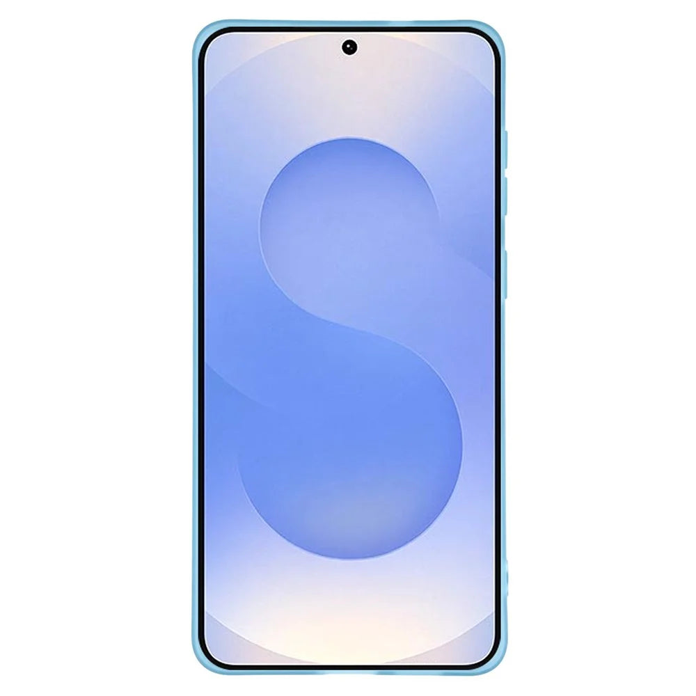 For Samsung Galaxy S25 Edge Case Electroplated Camera Frame TPU Phone Cover - Transparent Blue - 2