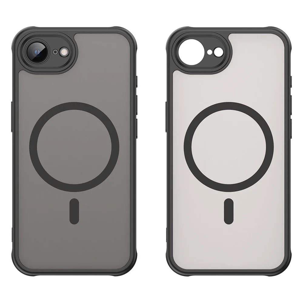 For iPhone 17e / 16e Case Magnetic Anti Drop PC + TPU Phone Cover Compatible with Magsafe - Black - 2
