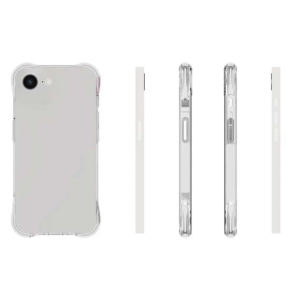 WANLONFENG WL Series for iPhone 17e / 16e Case 2.0mm TPU Phone Cover with Tempered Glass Film - 5