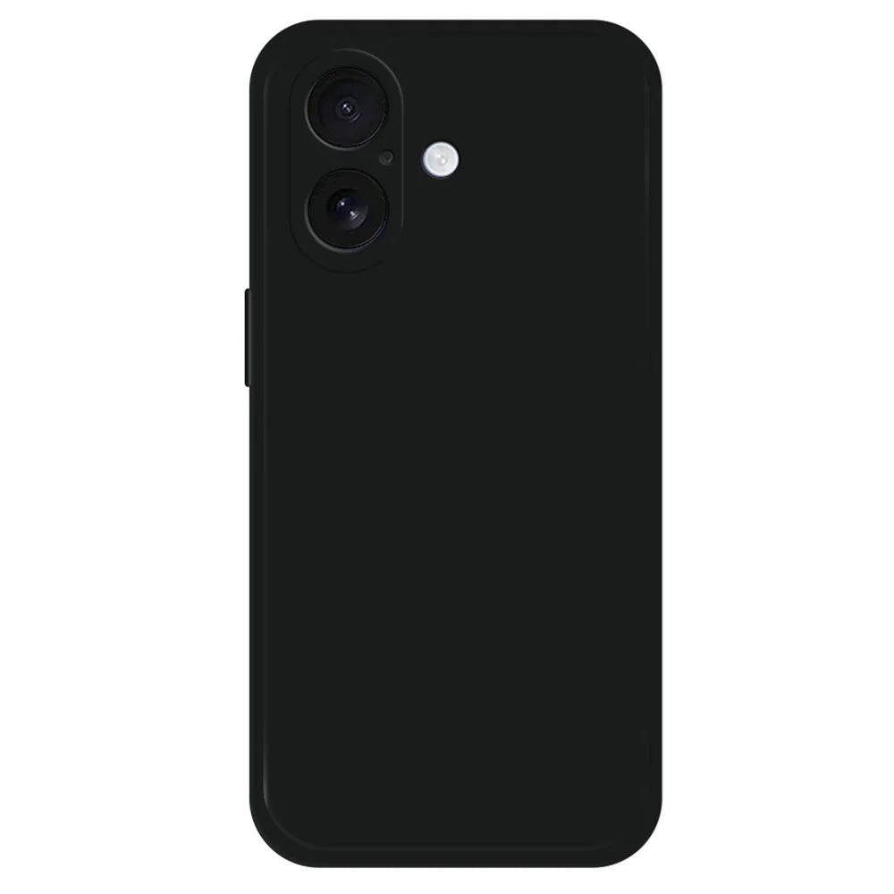 For iPhone 16 Plus TPU Case Straight Edge Protection Phone Cover - Black - 1