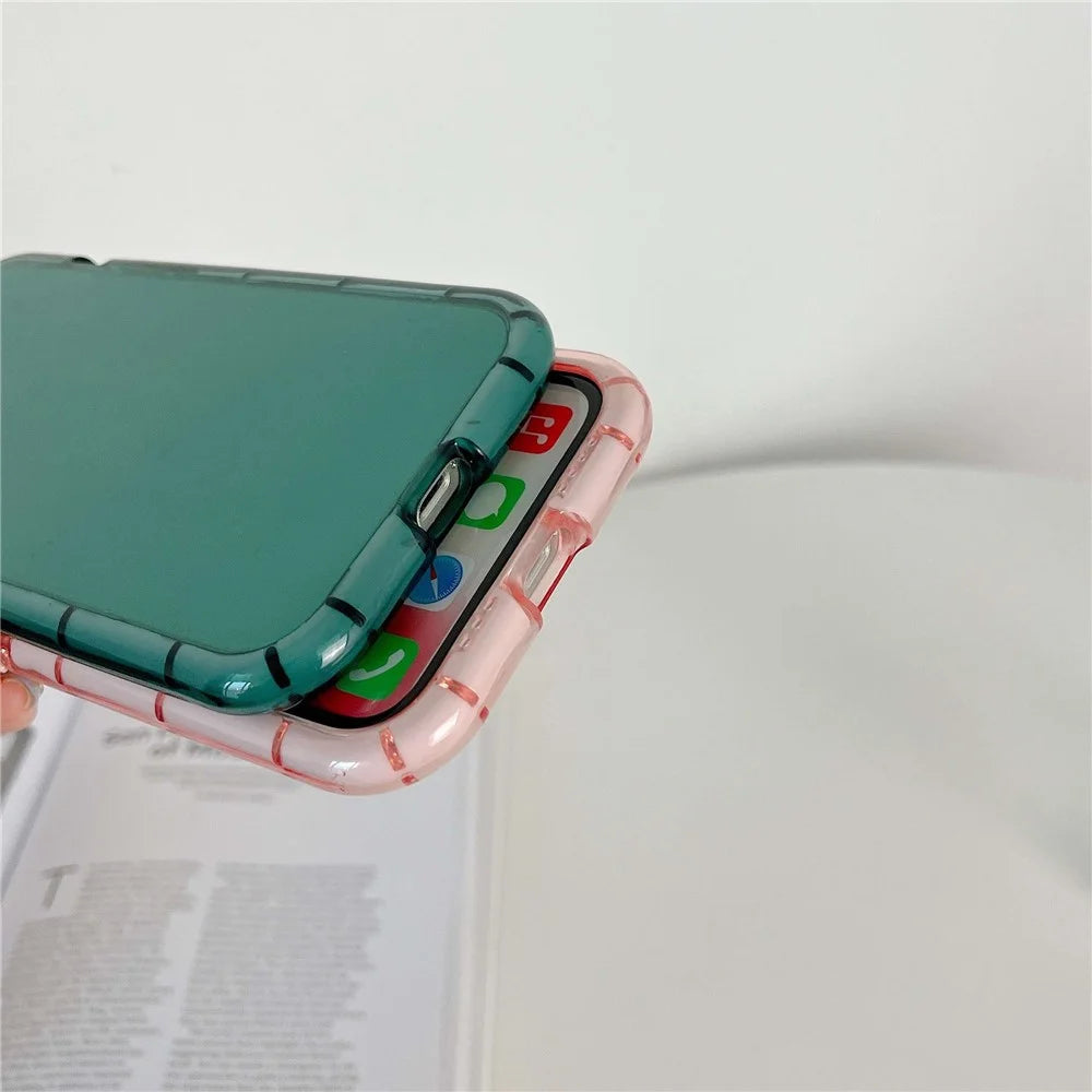 For iPhone 14 Soft TPU Cover Luminous Noctilucent Anti-scratch Cell Phone Case - Pink - 2