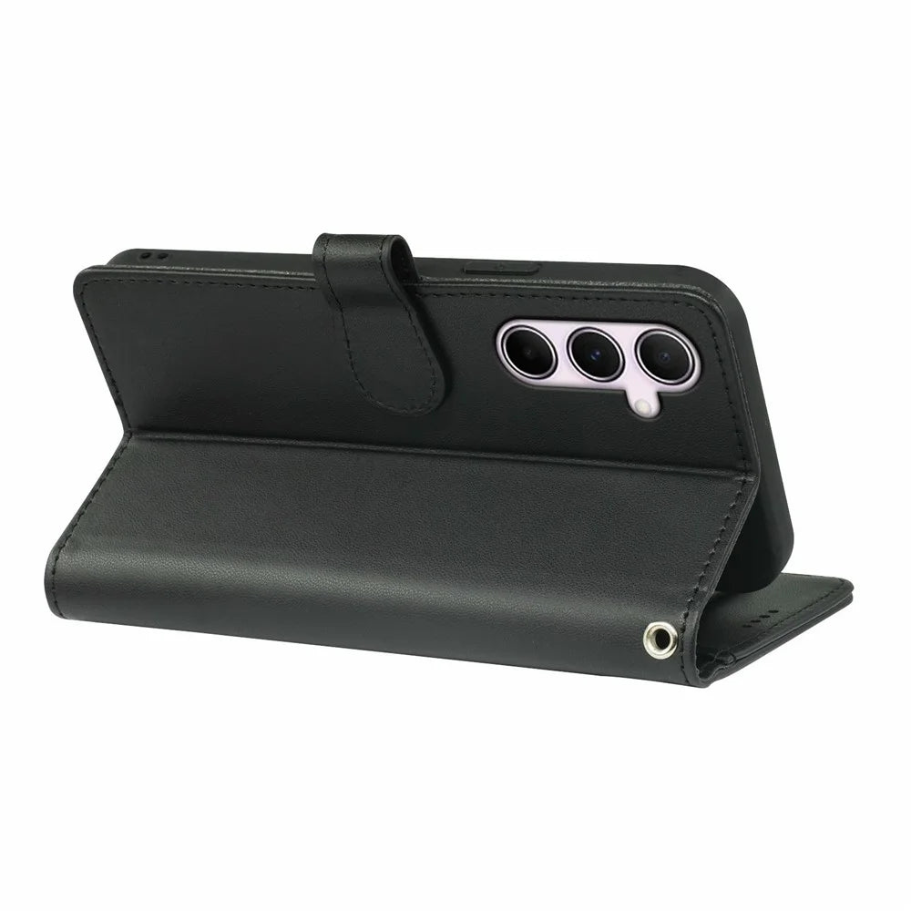 For Samsung Galaxy S25+ / S24+ Case with 9 Card Slots PU Leather Stand Phone Cover - Black - 4