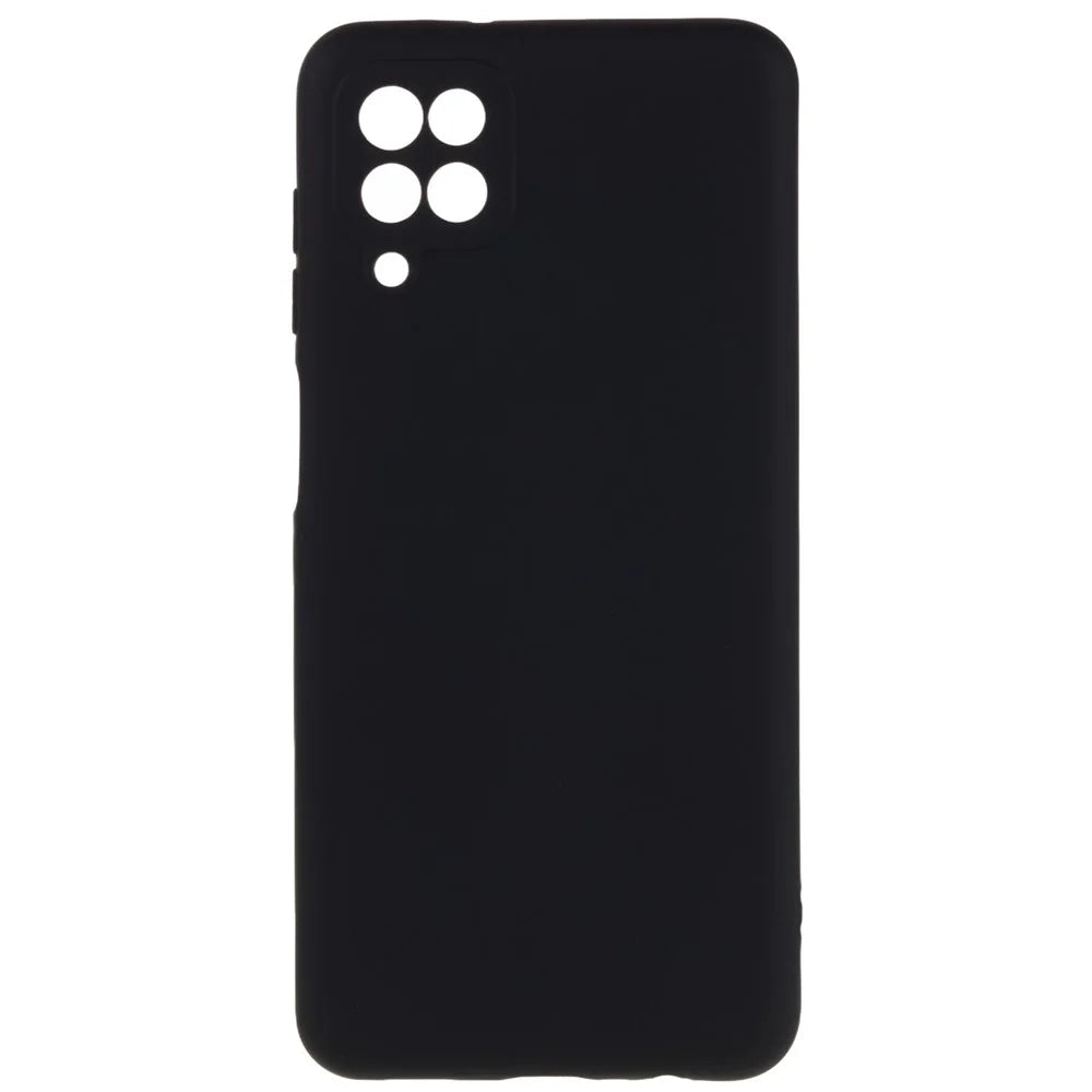 For Samsung Galaxy A12 / M12 / A12 Nacho 4G Liquid Silicone Texture Cellphone Drop-proof Cover 2.0mm Thick Arc Edge TPU Case - Black - 2