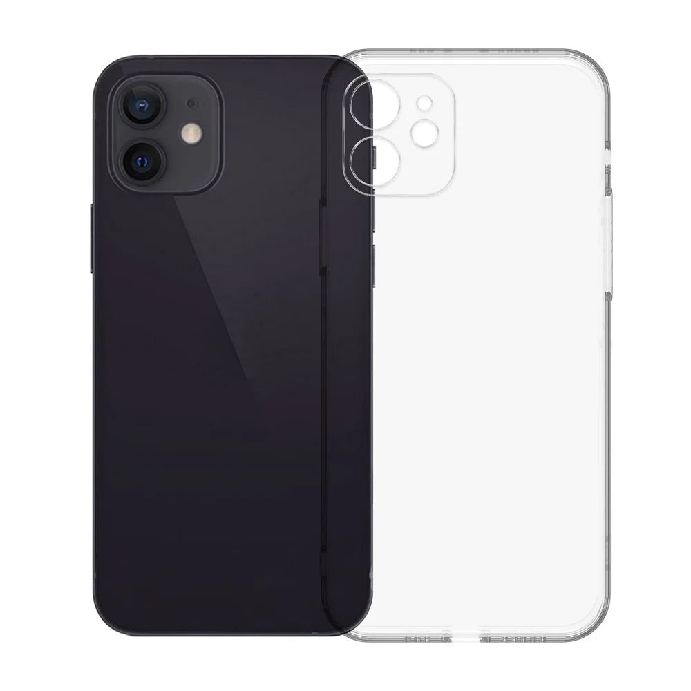 KALEBOL For iPhone 12 6.1 inch Clear Case  1.5mm Thickened TPU Shockproof Phone Cover - Transparent - 1