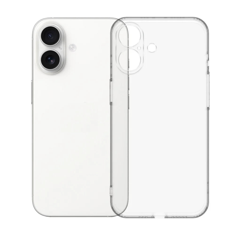 KALEBOL For iPhone 16 Plus Clear Case  1.5mm Thickened TPU Shockproof Phone Cover - Transparent - 1