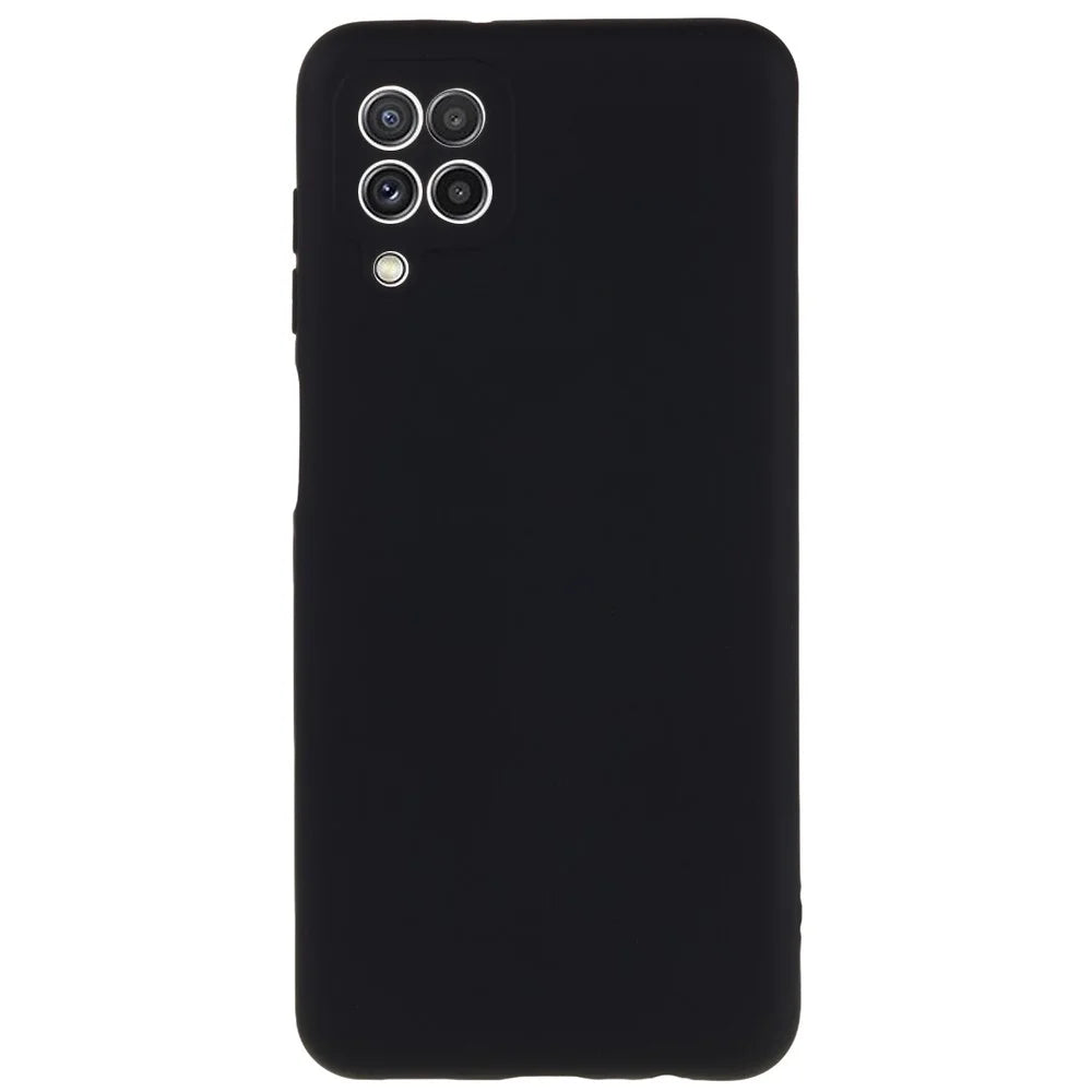 2.0mm Thick Arc Edge TPU Cover for Samsung Galaxy A22 4G (EU Version), Liquid Silicone Texture Phone Drop-proof Case - Black - 1