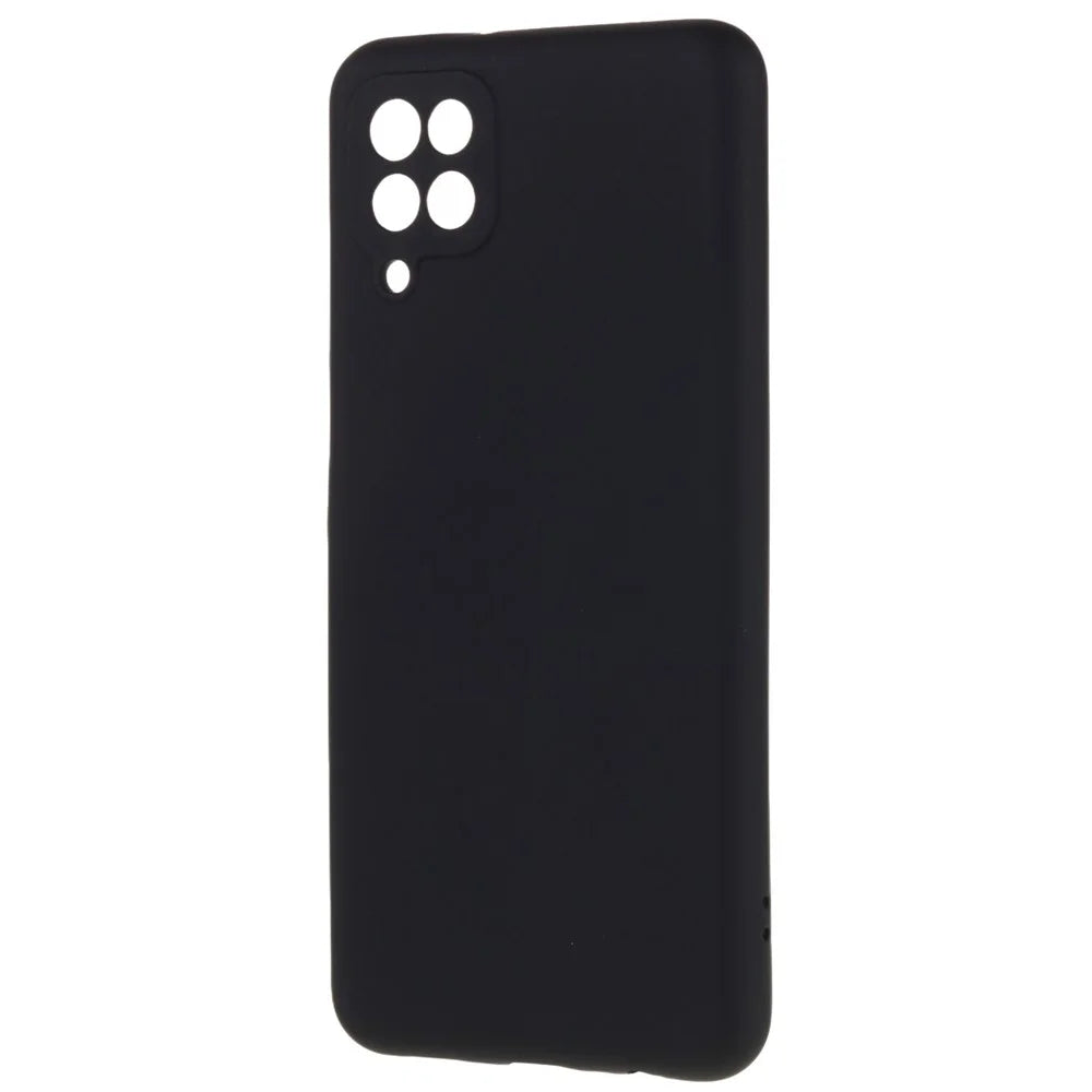 2.0mm Thick Arc Edge TPU Cover for Samsung Galaxy A22 4G (EU Version), Liquid Silicone Texture Phone Drop-proof Case - Black - 3
