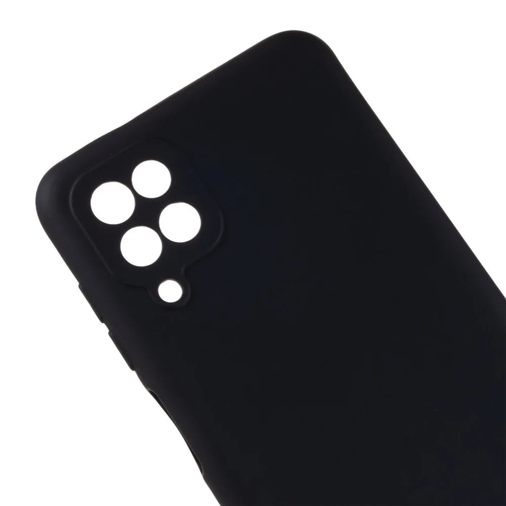 2.0mm Thick Arc Edge TPU Cover for Samsung Galaxy A22 4G (EU Version), Liquid Silicone Texture Phone Drop-proof Case - Black - 6