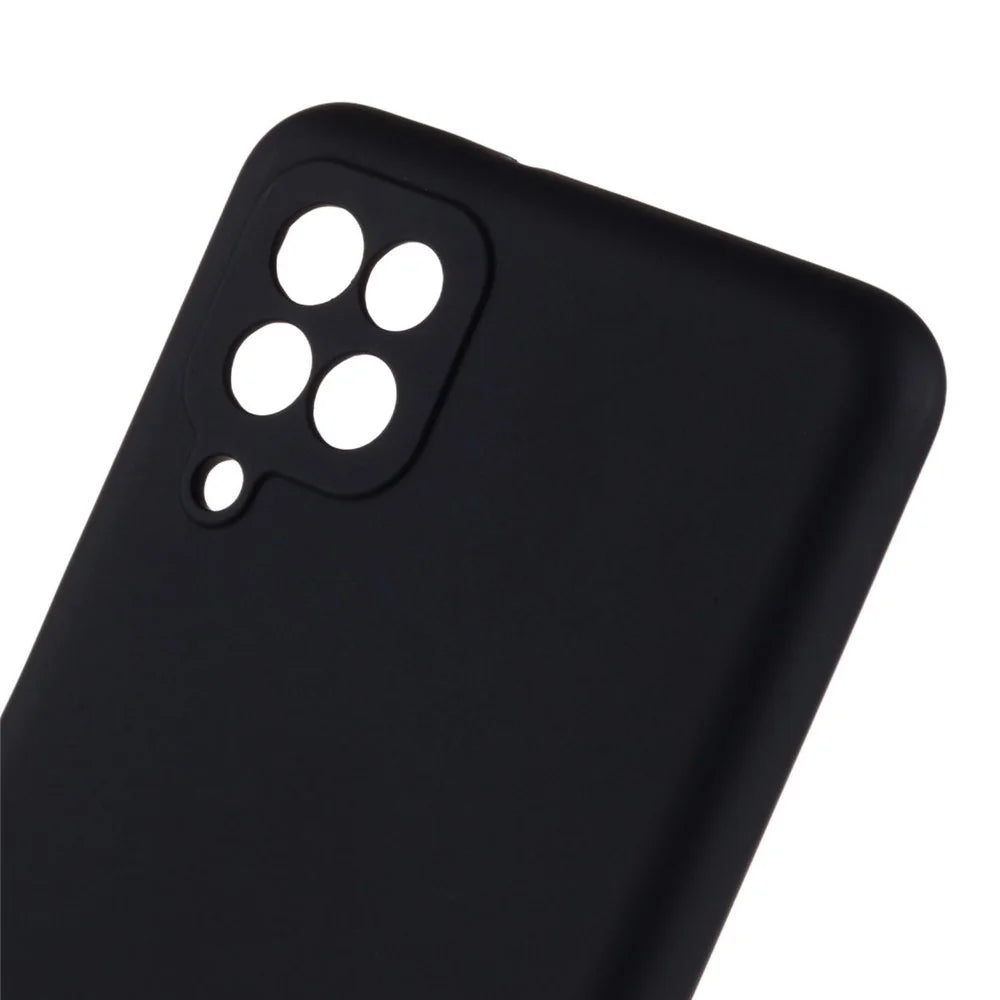 2.0mm Thick Arc Edge TPU Cover for Samsung Galaxy A22 4G (EU Version), Liquid Silicone Texture Phone Drop-proof Case - Black - 7