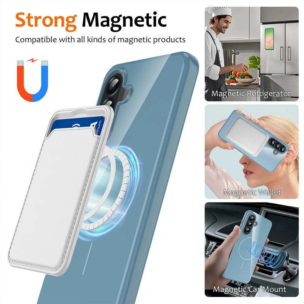 For Samsung Galaxy A36 5G Magnetic Case TPU Phone Back Cover with Lanyard - Blue - 7