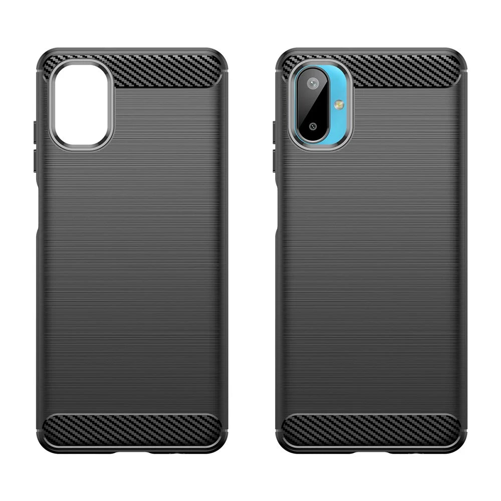 For Samsung Galaxy M06 5G / F06 5G Case Protective Phone Cover Carbon Fiber Texture Brushed - Black - 2