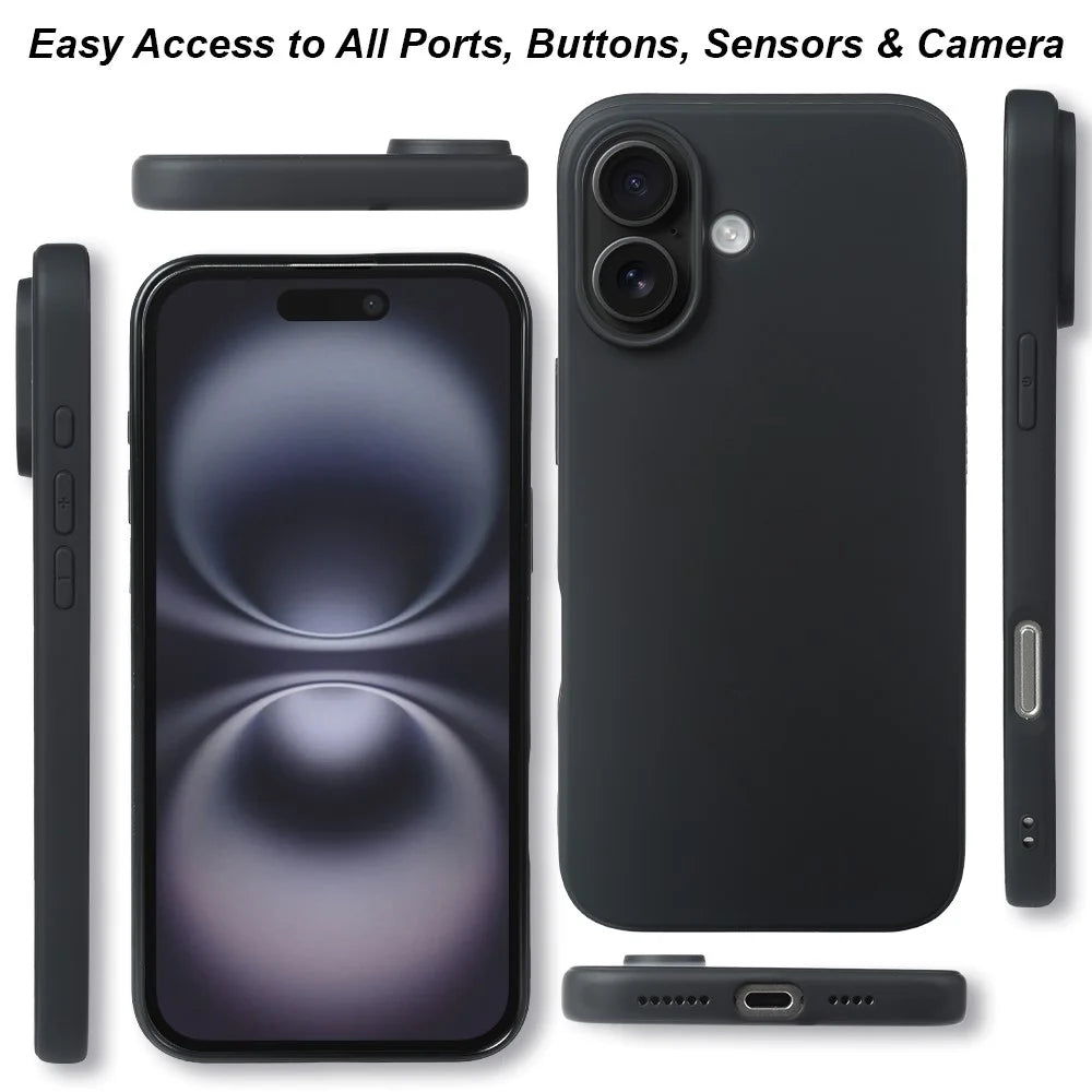 For iPhone 16 Case GRS Certified RCS Eco-Friendly Material Single Side Matte Slim Anti Drop Phone Cover - 4