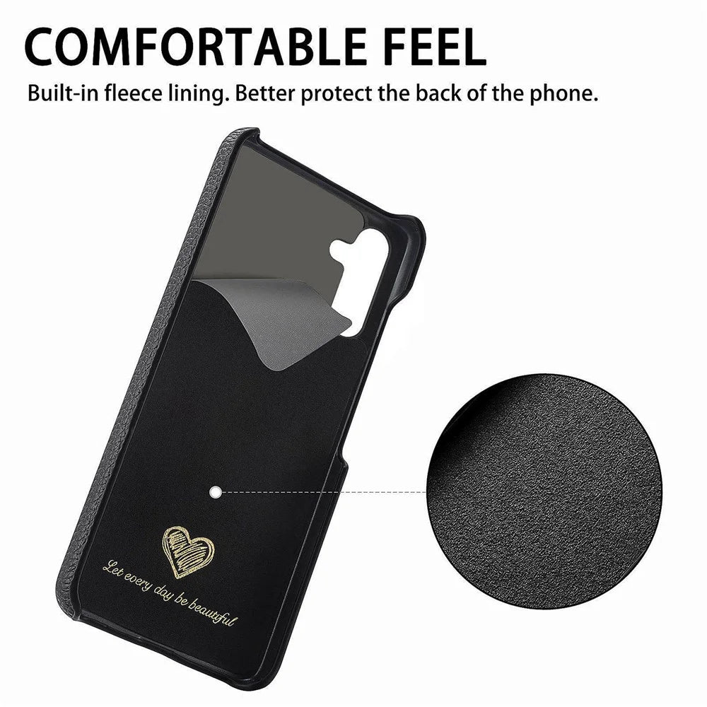 For Samsung Galaxy A16 4G / Galaxy A16 5G Case Litchi Texture Leather Coated PC Mobile Back Cover - Black - 6