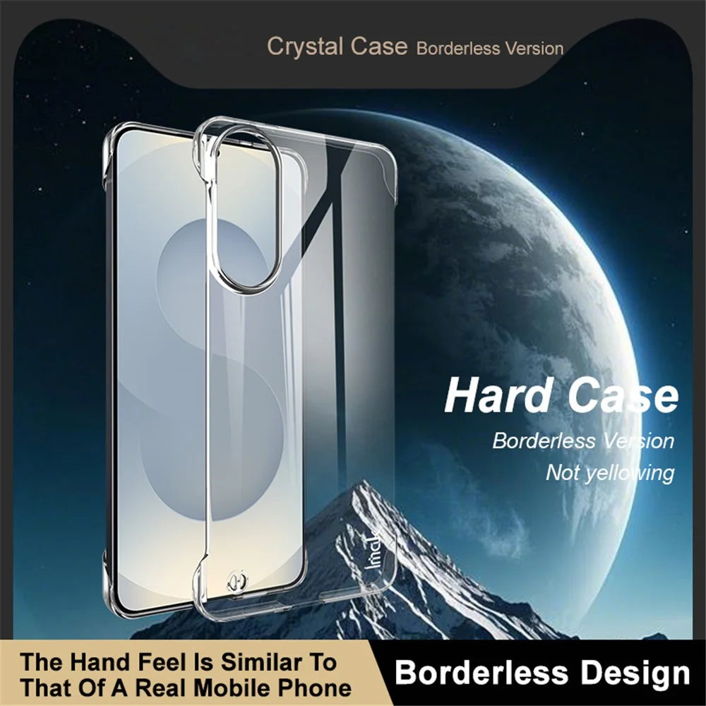 IMAK For Samsung Galaxy S25 Edge Case Reinforced Corner Clear PC Borderless Phone Cover - 5