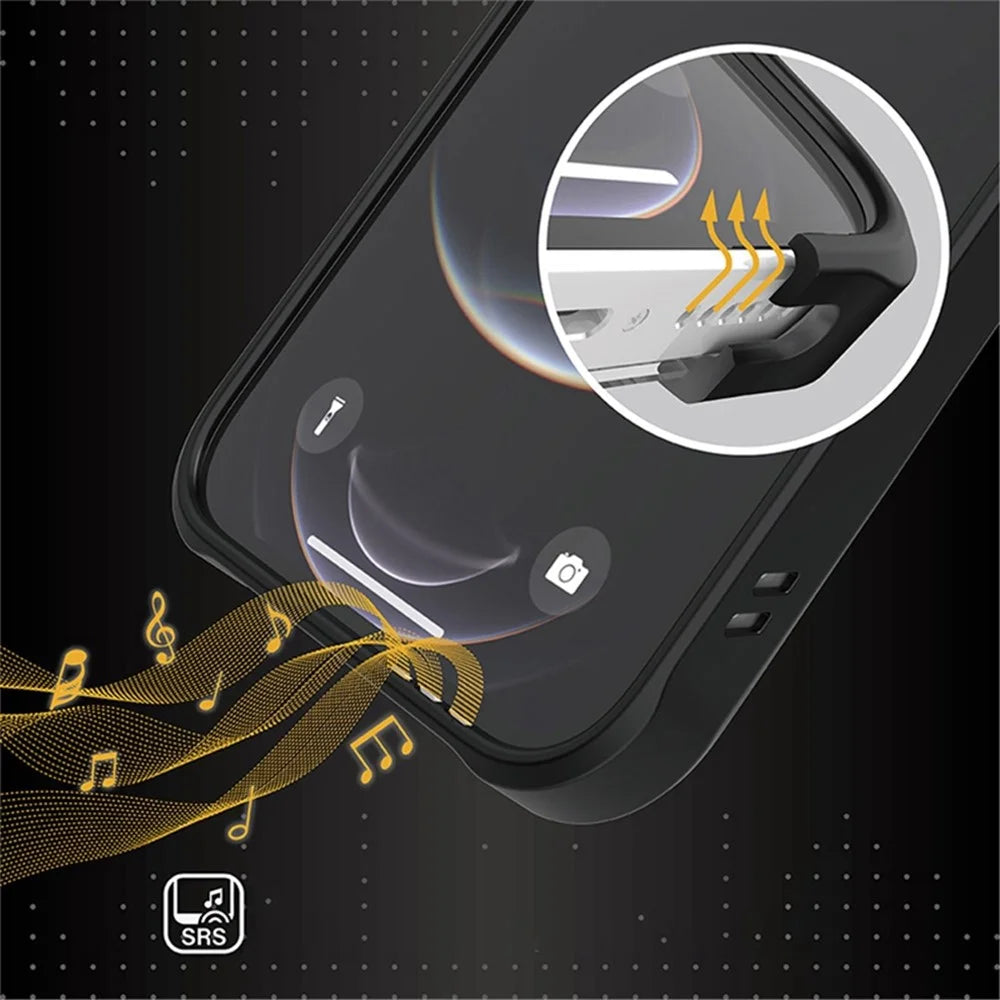 TLEGEND DX Military Grade Phone Case for iPhone 14, Lightweight Fall Prevention TPU+PC Cell Phone Cover - Black - 5