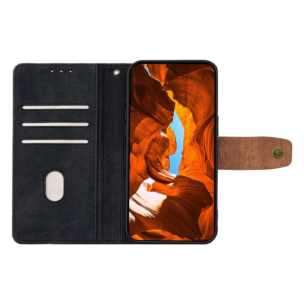 For OnePlus Ace 5 Pro 5G  /  Ace 5 5G Case RFID Blocking Color Splicing PU Leather Wallet Phone Cover - Black - 2