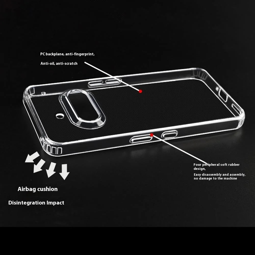 For Nothing Phone (3a) Case Clear PC + TPU Anti-Scratch Phone Back Cover - 4