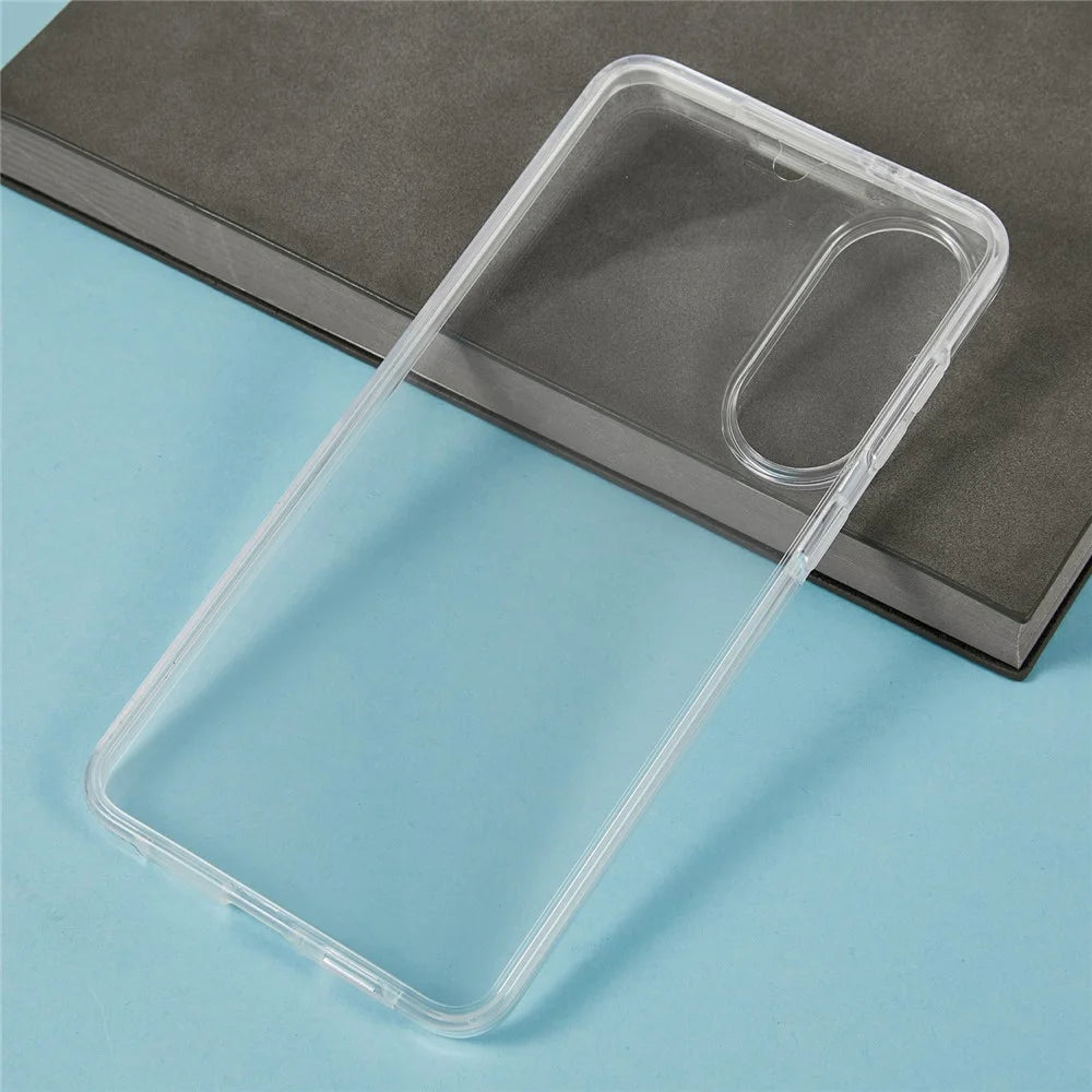 For Samsung Galaxy S25 Edge Case TPU Frame Clear Acrylic Back Phone Cover with PET Film - 4