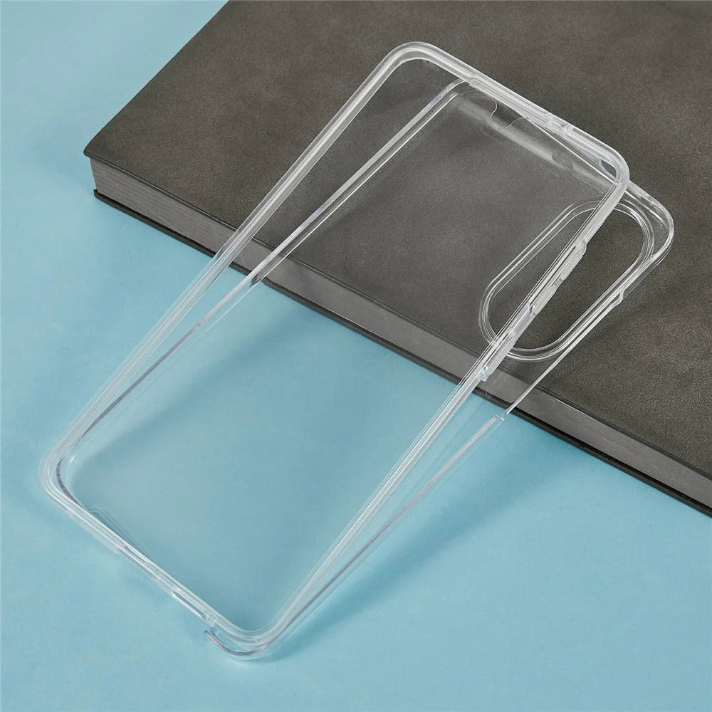 For Samsung Galaxy S25 Edge Case TPU Frame Clear Acrylic Back Phone Cover with PET Film - 6