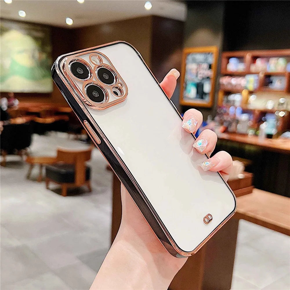 Cell Phone Case for iPhone 14 Pro, Anti-dust TPU Electroplating Mobile Phone Cover - Black - 2