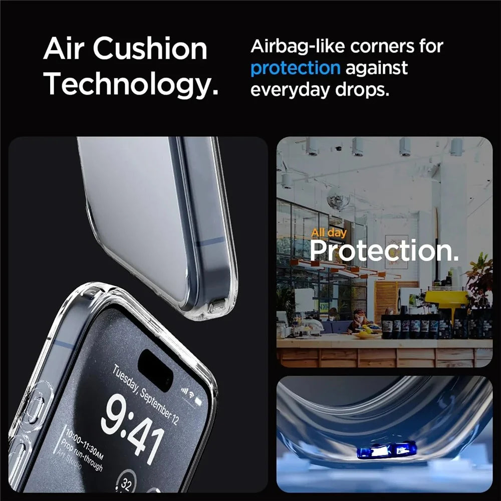 SHANWO For iPhone 16 Pro Clear Phone Case 1.5mm Shockproof TPU Mobile Back Cover - 3