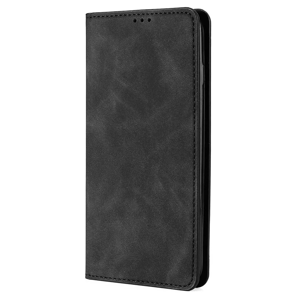 For TCL 50 Pro NxtPaper 5G / TCL 50 NxtPaper 5G Card Holder Case PU Leather Magnetic Closing Phone Cover - Black - 7
