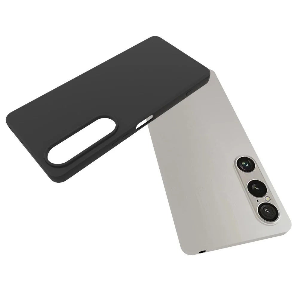 10Pcs  /  Pack For Sony Xperia 1 VII Case Anti Fingerprint Soft TPU Protective Cover - Black - 5