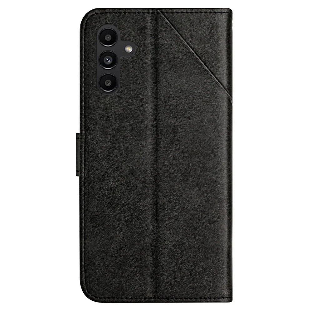 For Samsung Galaxy A56 5G Case Line Pattern Wallet Leather Phone Cover - Black - 7
