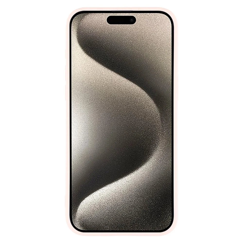 For iPhone 15 Pro Case Pattern Printed 2.0mm TPU Phone Cover with 3D Accessories Decor - Pink + Macaron - 2