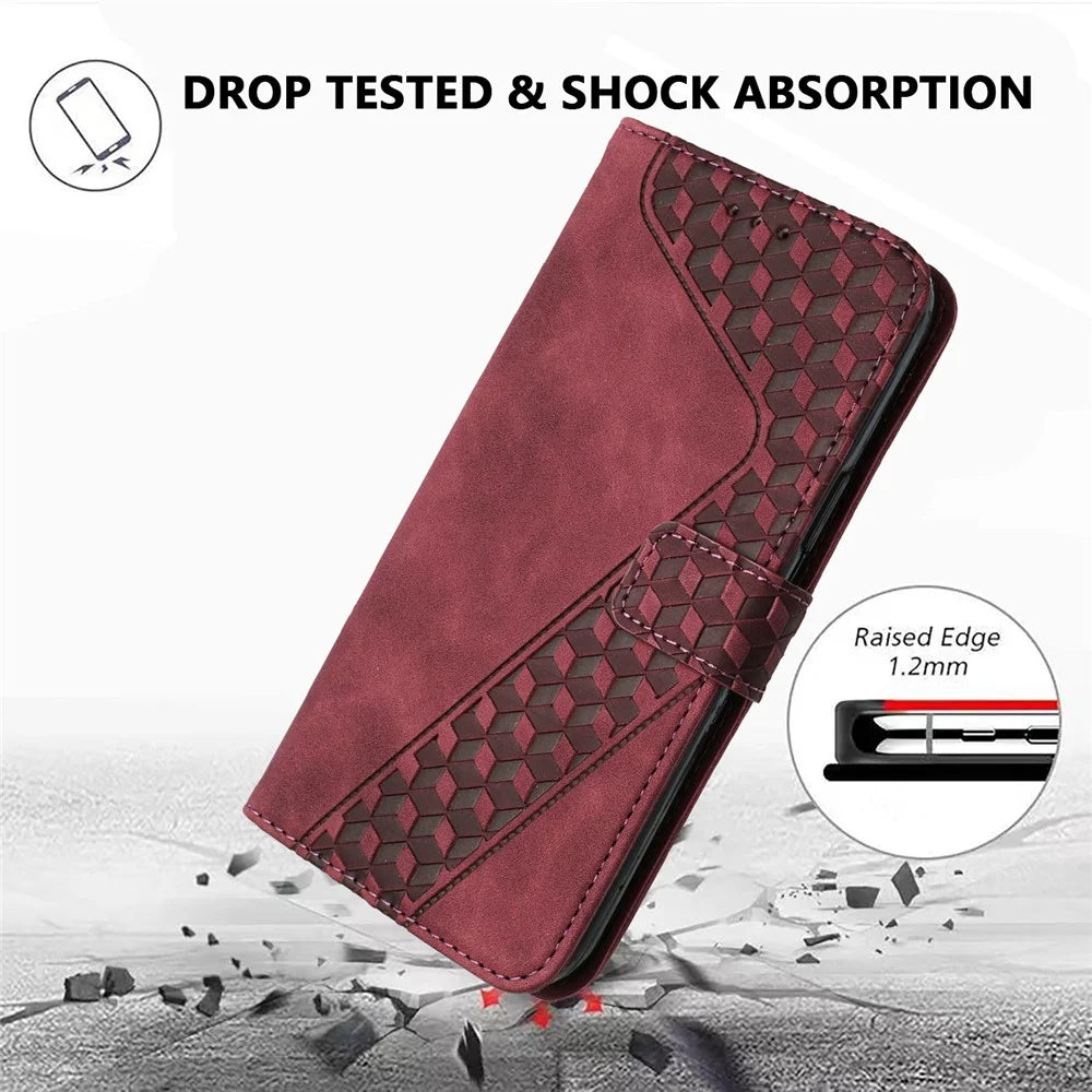 For Google Pixel 8a Leather Case 7-Shaped Pattern Wallet Stand Shockproof Phone Cover - Brown - 3