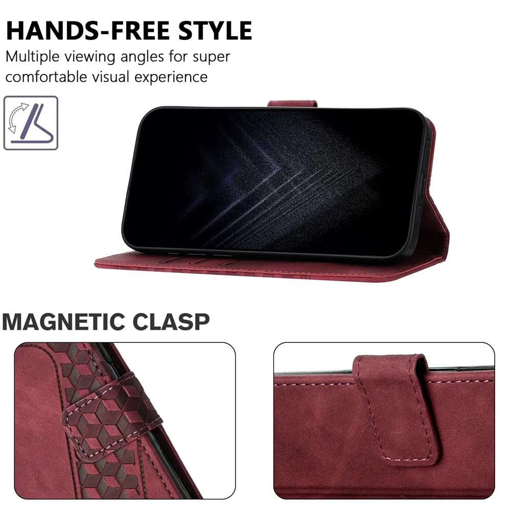 For Google Pixel 8a Leather Case 7-Shaped Pattern Wallet Stand Shockproof Phone Cover - Brown - 4