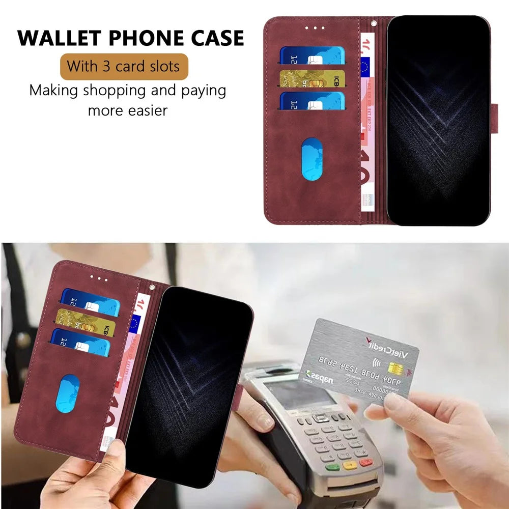 For Google Pixel 8a Leather Case 7-Shaped Pattern Wallet Stand Shockproof Phone Cover - Brown - 5
