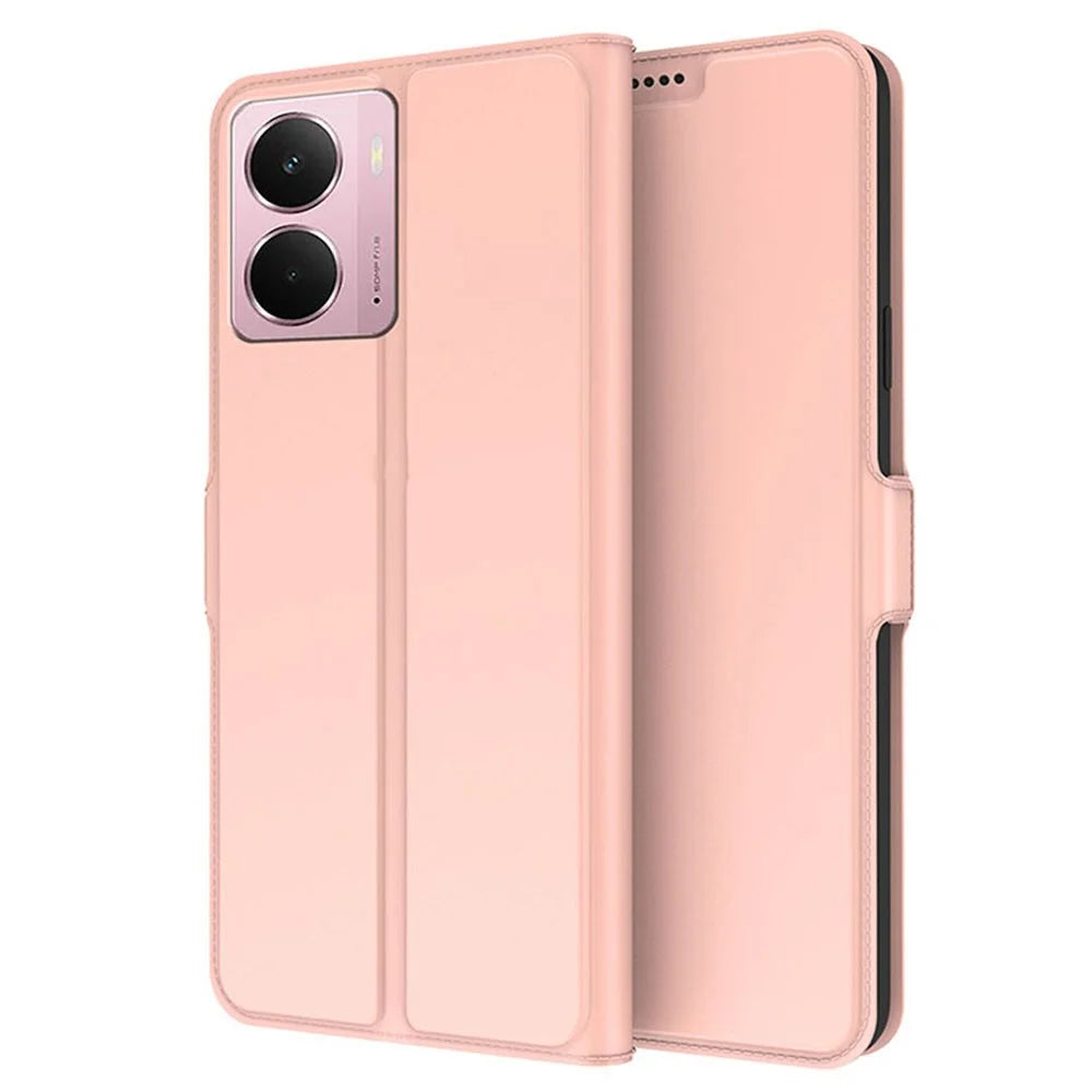 Phone Case For Realme P3 5G / 14 5G / Neo7x 5G Shockproof TPU Inner Shell Leather Cover Card Slot - Rose Gold - 1