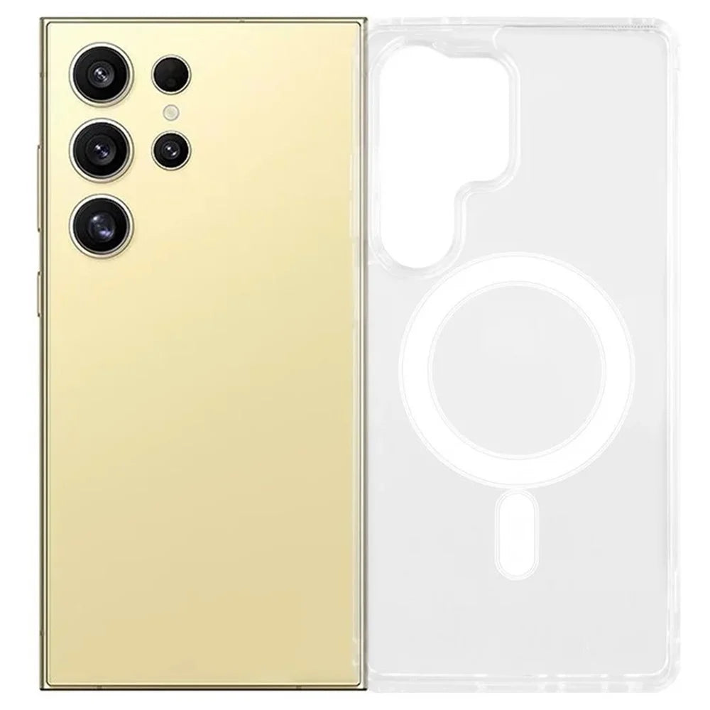 WANLONFENG LM Series For Samsung Galaxy S25 Ultra Clear Phone Magnetic Case with Screen Film (Big Lens Hole) - 2