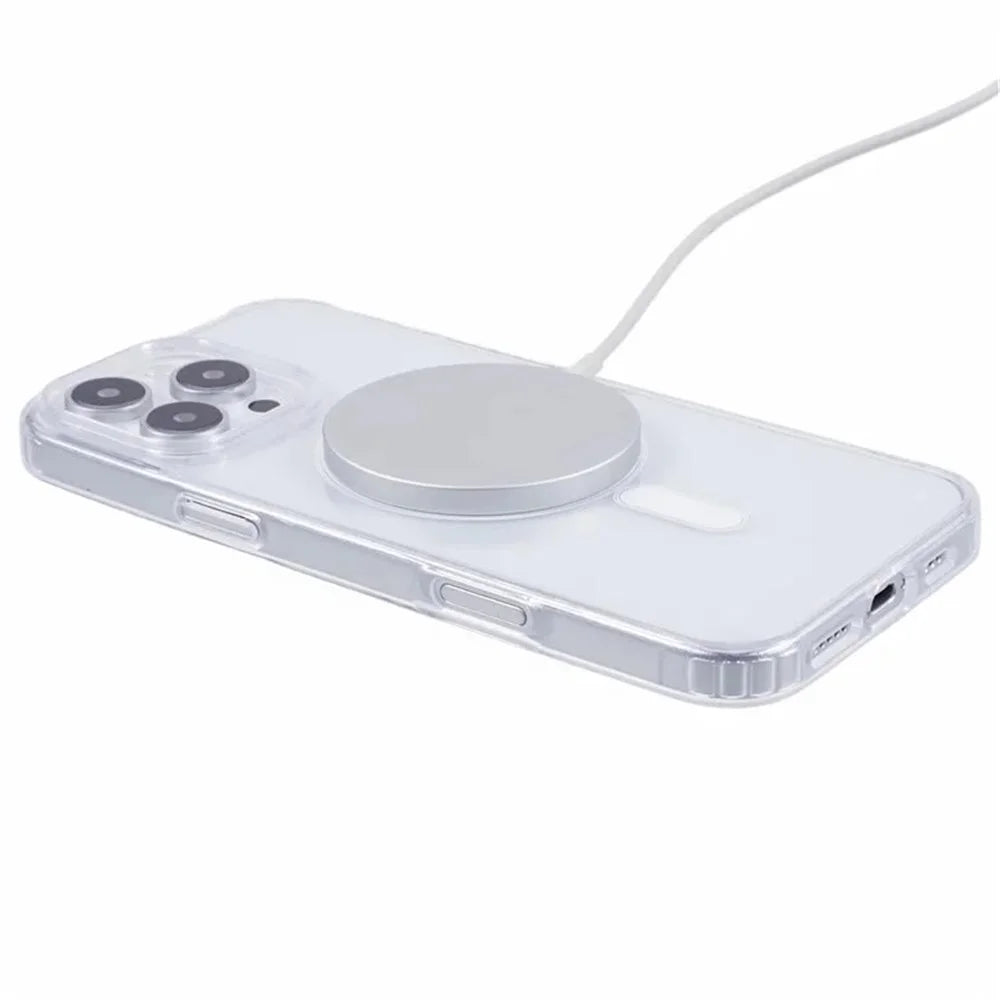 WANLONFENG LM Series For iPhone 16 Pro Max Clear Phone Case Compatible with MagSafe with Screen Film (Big Lens Hole) - 5