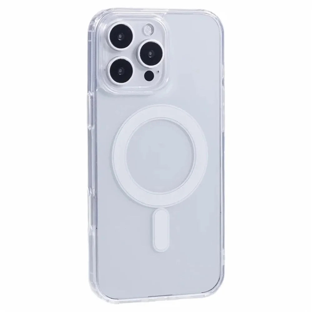 WANLONFENG LM Series For iPhone 16 Pro Clear Phone Case Compatible with MagSafe with Screen Film (Big Lens Hole) - 2