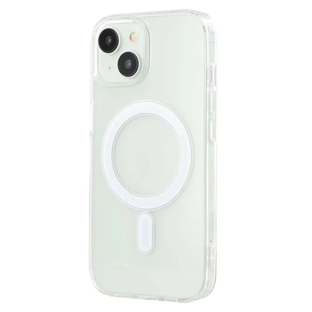 WANLONFENG LM Series For iPhone 15 Clear Phone Case Compatible with MagSafe with Screen Film (Big Lens Hole) - 2