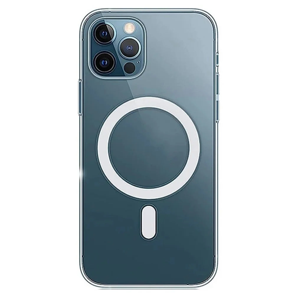WANLONFENG LM Series For iPhone 14 Pro Clear Phone Case Compatible with MagSafe with Screen Film (Big Lens Hole) - 2