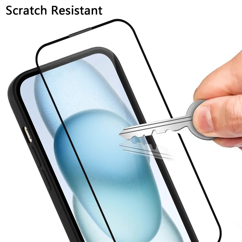 WANLONFENG LM Series For iPhone 14 Pro Clear Phone Case Compatible with MagSafe with Screen Film (Big Lens Hole) - 7