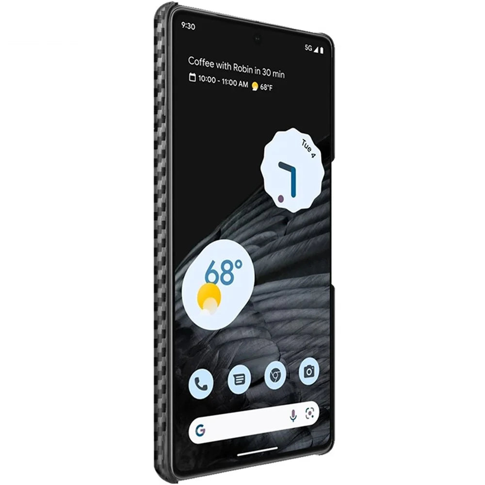 IMAK Ruiyi Series for Google Pixel 7 5G Carbon Fiber Texture PU Leather Coated PC Case Scratch-resistant Cell Phone Cover - 6