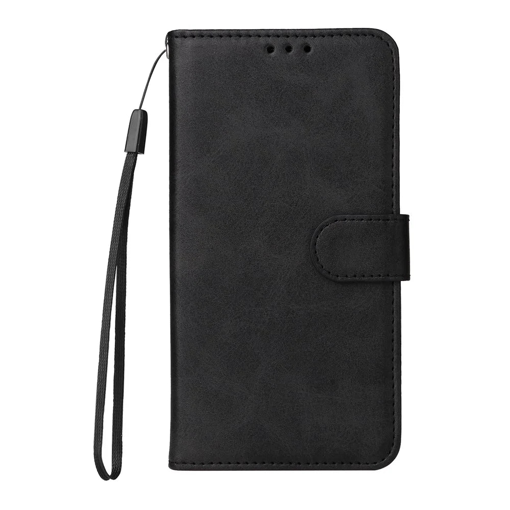 For Samsung Galaxy F06 5G Case Wallet PU Leather Folio Flip Phone Cover - Black - 4