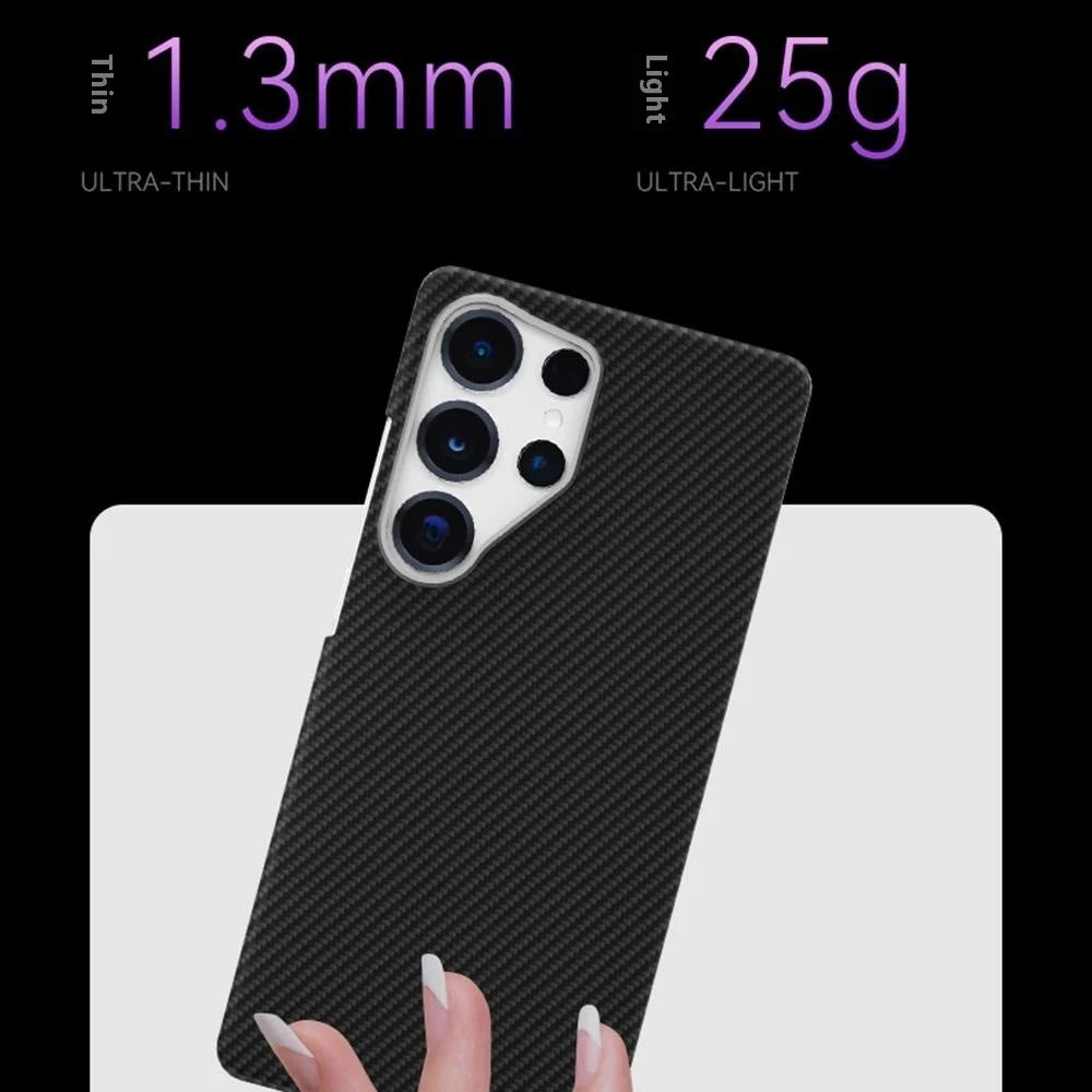 GKK For Samsung Galaxy S25 Ultra Case 600D Fine Carbon Fiber Texture Hard PC Phone Back Cover - 3