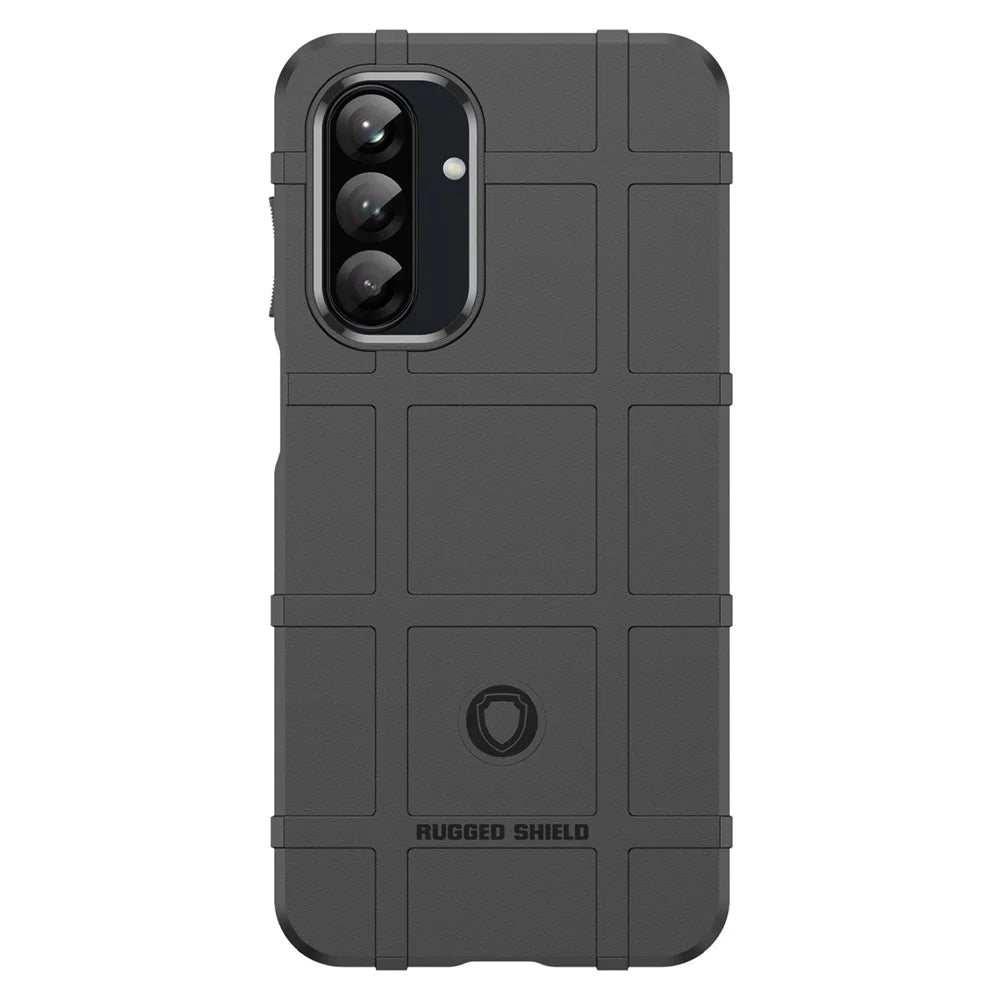 For Samsung Galaxy A26 5G Case Grid Design Soft TPU Scratch-Proof Phone Cover - Black - 2