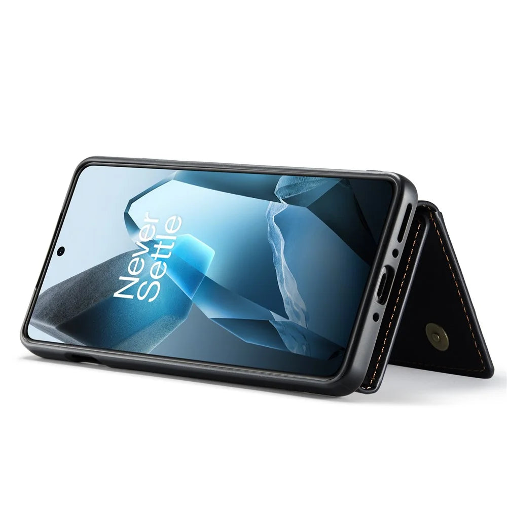 DG.MING M2 Series for OnePlus 13 Case PU + PC + TPU Phone Cover Detachable Wallet - Black - 2