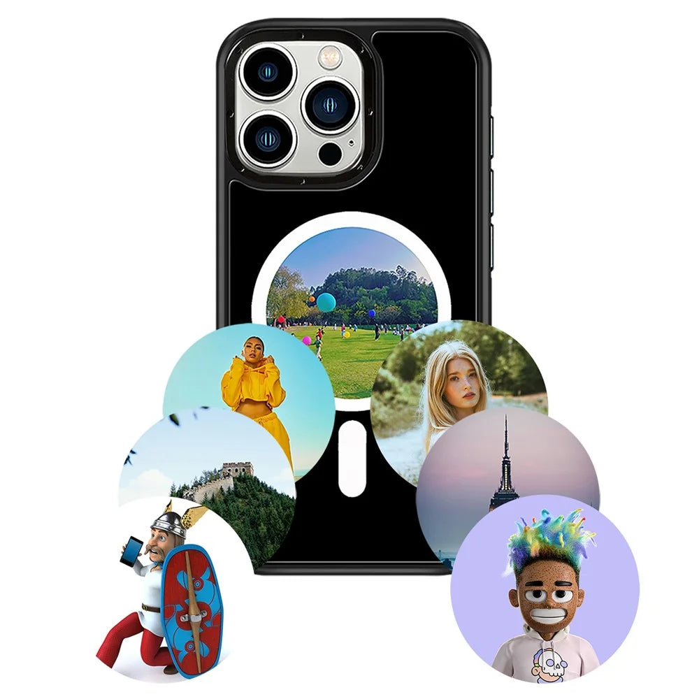 For iPhone 15 Pro Max E-Ink Phone Case Compatible with MagSafe NFC 6-Color TPU + PC Back Cover - 1
