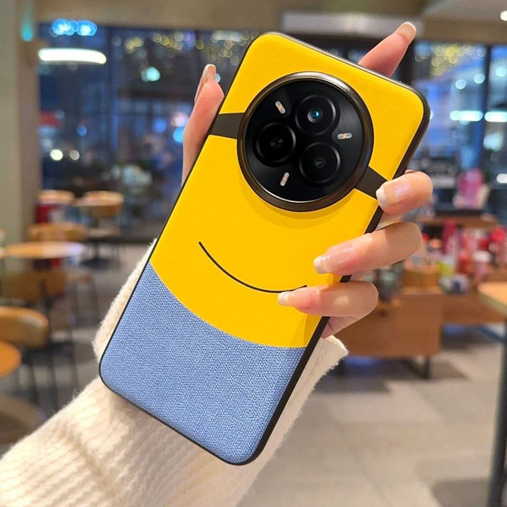 For Realme 14 Pro+ 5G Case Big Eye Yellow Creative Design Leather + PC Phone Cover - 7