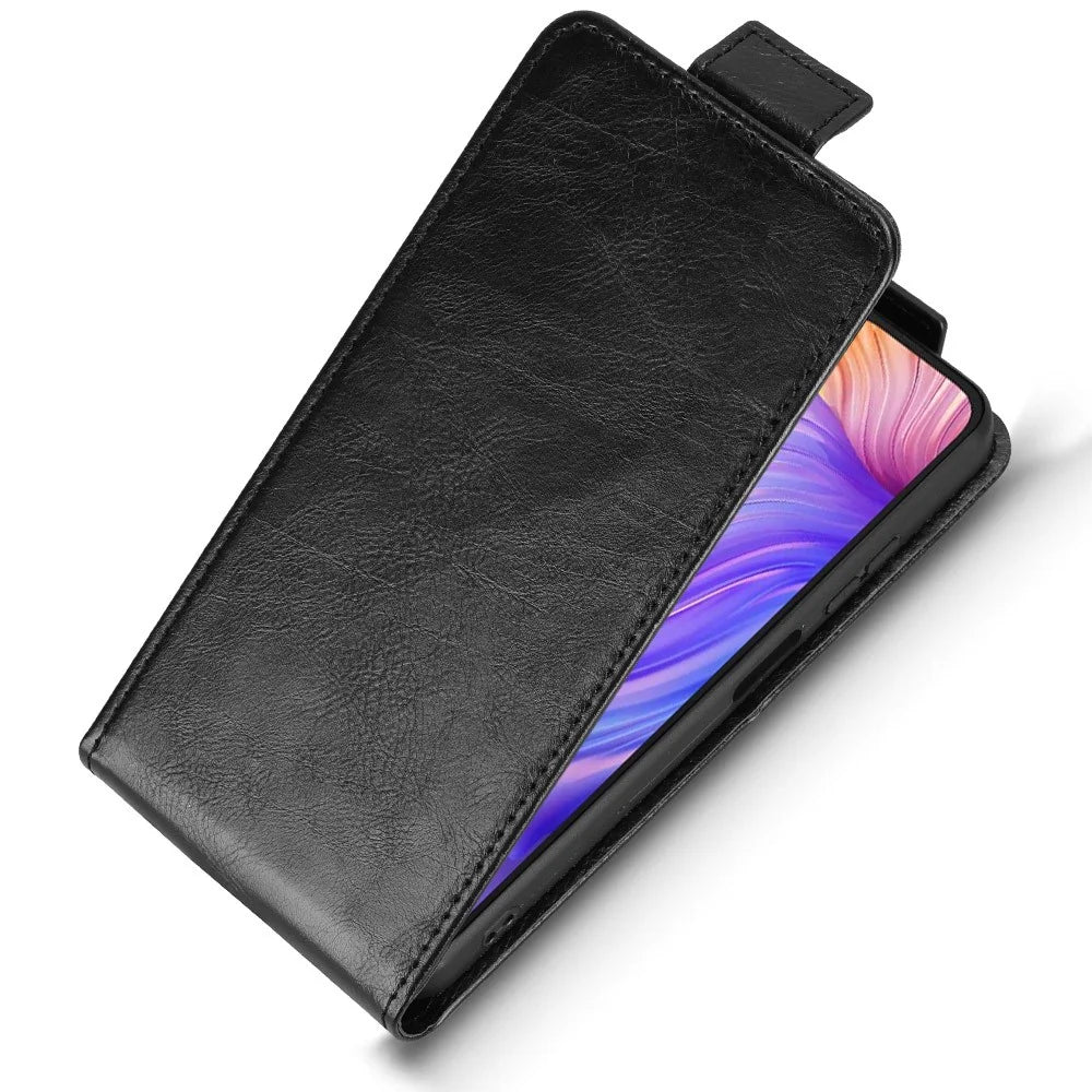 For Ulefone Note 21 Stand Case Magnetic Clasp Vertical Flip Leather Phone Cover with Card Holder - Black - 4